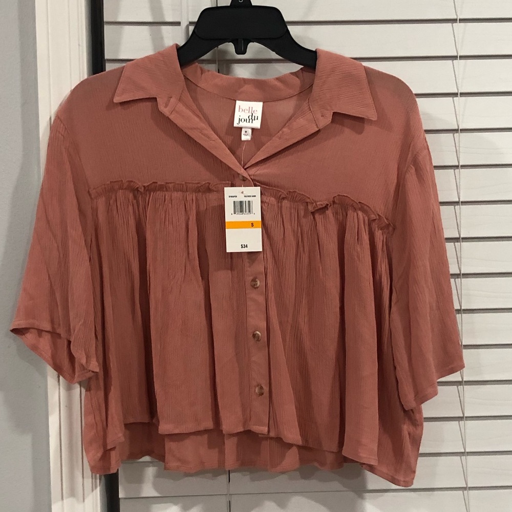 Belle Du Jour Button Front Top